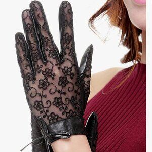 Leather & Lace Unlined Gloves